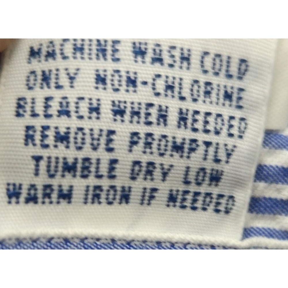 Ralph Lauren Shirt Men's 2X Blue White Striped Seersucker Button Up Preppy - Picture 7 of 7